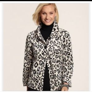 Chico's Animal Leopard Swing Jacket Cape Coat Chico's 00, XS, 2